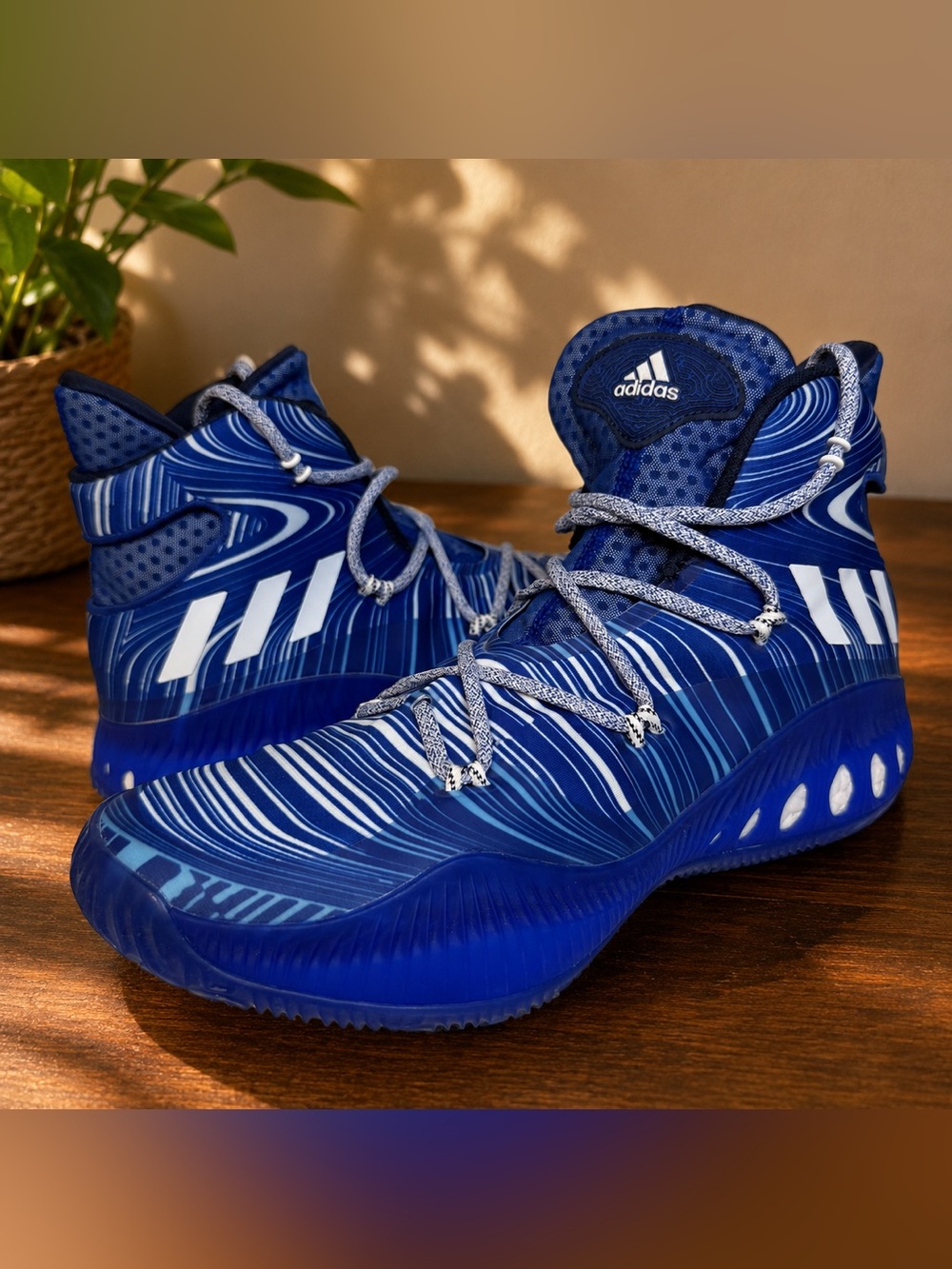 Adidas Crazy Explosive Boost Men’s 12.5 Blue Basketball Shoes B42419 NWOB